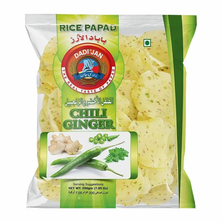 Dadi Jan Chili Ginger Rice Papad, 200g